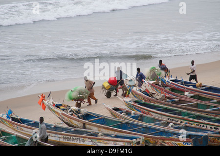 Bakau fish market, Bakau, near Banjul, Gambia, West Africa, Africa Stock Photo