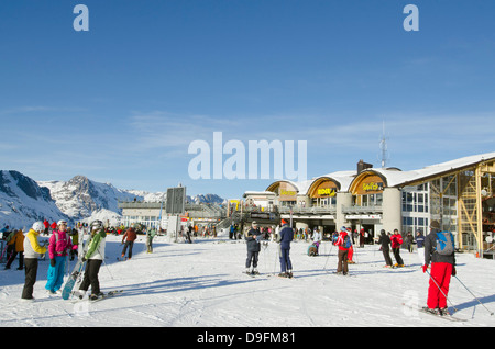 Argentiere and Grand Montet ski area, Chamonix Valley, Haute-Savoie, French Alps, France Stock Photo