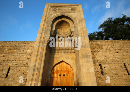 Eastern portal (Murad Gate) of Shirvanshah's palace complex dating from 1585 in Baku Old City, Azerbaijan, Central Asia Stock Photo