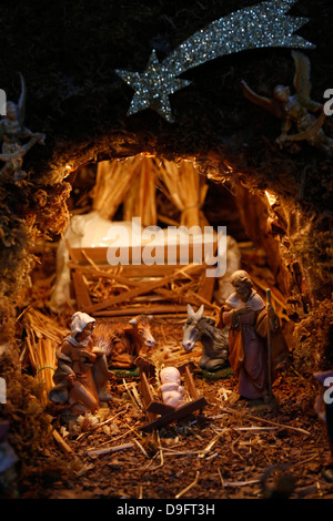 Christmas crib, Rome, Lazio, Italy Stock Photo