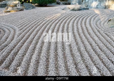 Dry landscape of a Japanese garden, Monaco Stock Photo