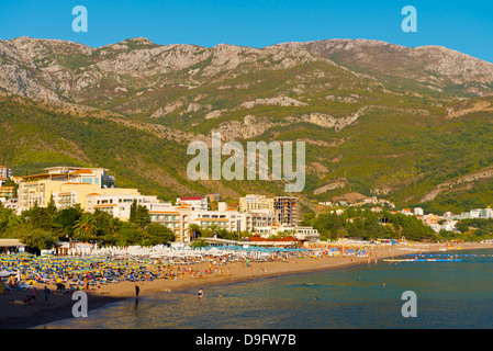 Becici Beach, Becici, Montenegro Stock Photo