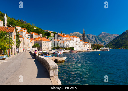 Perast, Bay of Kotor, UNESCO World Heritage Site, Montenegro Stock Photo