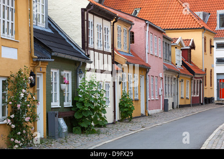 Houses in the old town, Aalborg, Jutland, Denmark, Scandinavia Stock Photo