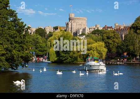 Windsor Castle and River Thames, Windsor, Berkshire, England, UK Stock Photo