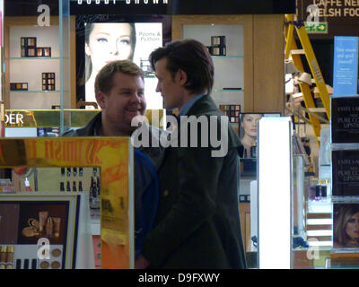 James Corden returns to Dr Who to reprise the role of Craig Owens.     The Gavin and Stacey star has begun filming a scene, alongside Matt Smith, for the provisionally titled episode 'The Lodger 2' - in a department store in Cardiff, Wales. Scheduled for episode 12 of the sixth season of the BBC sci-fi show, another 'old familiar character' has been spotted on the set - a Cybermat! Stock Photo