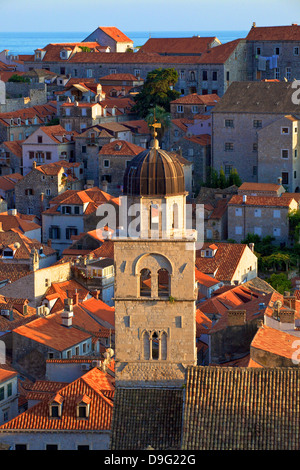 View over City with Franciscan Monastery, UNESCO World Heritage Site, Dubrovnik, Croatia Stock Photo