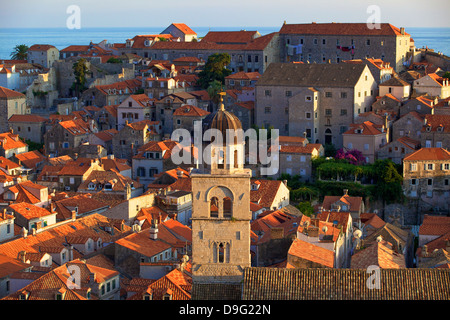 View over Old City with Franciscan Monastery, UNESCO World Heritage Site, Dubrovnik, Croatia Stock Photo