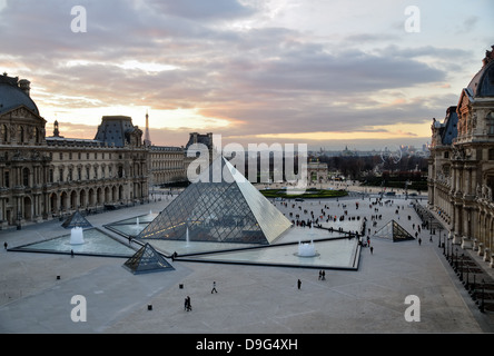 Musee du Louvre in Paris, France - Jan 2012 Stock Photo