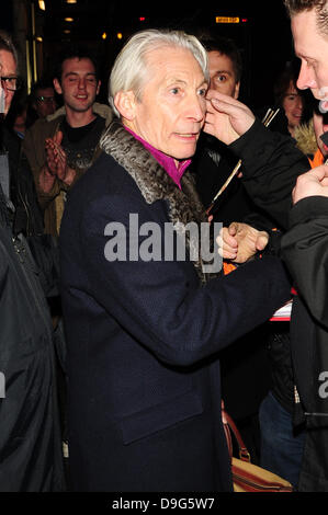 Charlie Watts at a tribute to Ian Stewart 'Boogie for Stu' at Ambassadors Theatre London, England - 09.03.11 Stock Photo