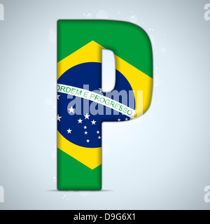 Vector - Brazil Flag Brazilian Alphabet Letters Words Stock Photo - Alamy