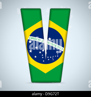 Vector - Brazil Flag Brazilian Alphabet Letters Words Stock Photo - Alamy