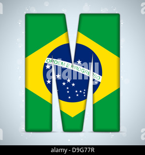Vector - Brazil Flag Brazilian Alphabet Letters Words Stock Photo - Alamy