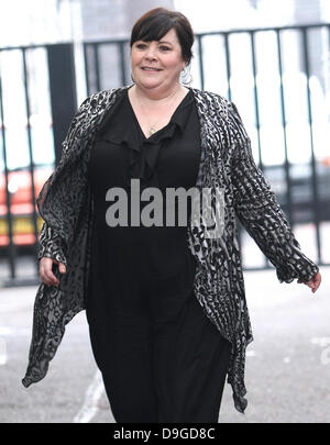 Mary Byrne leaves the ITV studios London, England - 15.03.11 Stock Photo