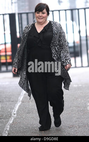 Mary Byrne leaves the ITV studios London, England - 15.03.11 Stock Photo