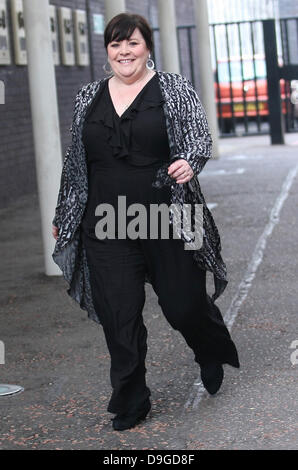 Mary Byrne leaves the ITV studios London, England - 15.03.11 Stock Photo