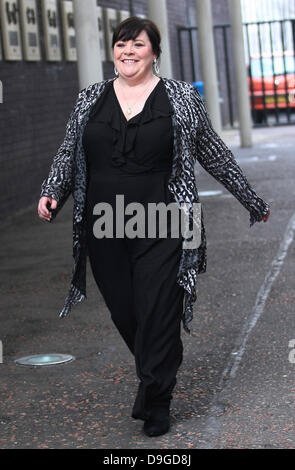 Mary Byrne leaves the ITV studios London, England - 15.03.11 Stock Photo