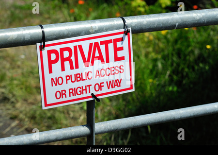 Rye, East Sussex, England, UK. Sign - private land, no access Stock Photo