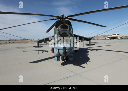 An Mi-24 Hind helicopter. Stock Photo