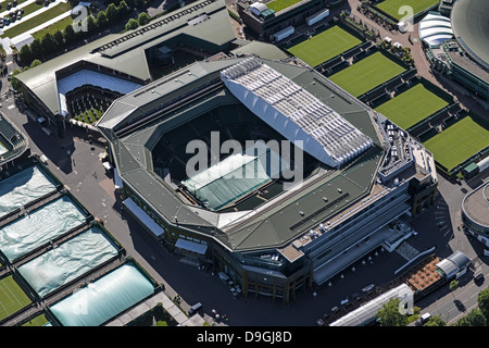 Aerial photograph of Centre Court at Wimbledon Stock Photo