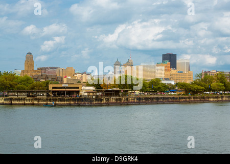 City skyline of Buffalo New York Stock Photo