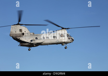 A U.S. Marine Corps CH-53 Sea Stallion helicopter. Stock Photo