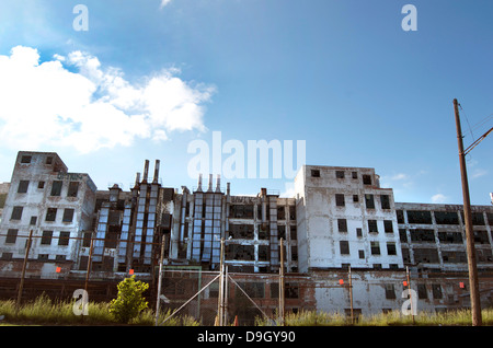 Abandoned Factory In Detroit Stock Photo
