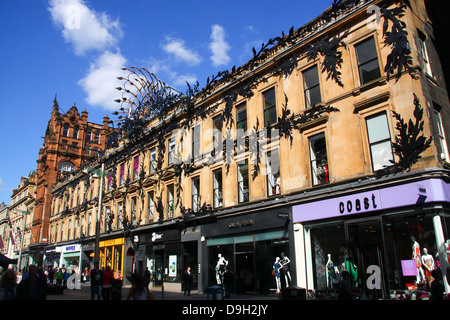 Elaborate decorative ironwork on Princes Square Buchanan Street Glasgow Stock Photo