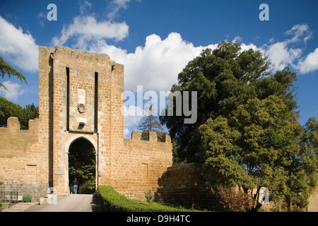 europe, italy, umbria, orvieto, albornoz fortress and rocca gate Stock Photo