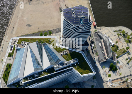 GERMANY Hamburg Unilever headquarter in HafenCity with solar thermal Installation Stock Photo