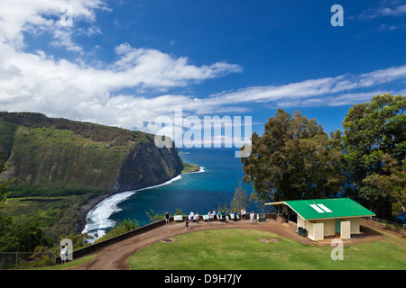 Overlook to Waipio Valley on Hawaii Island. Stock Photo