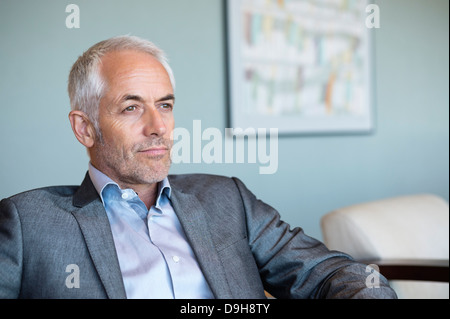Close-up of a businessman thinking Stock Photo