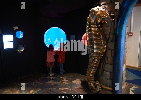 Interior of SeaLife aquarium Scheveningen The Haag Holland Stock Photo