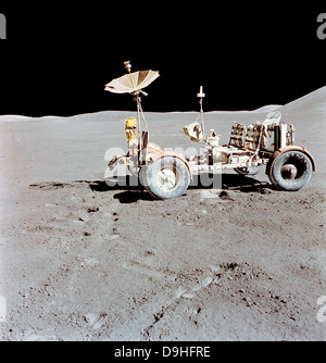 Apollo 15 Lunar Roving Vehicle on the moon. Stock Photo