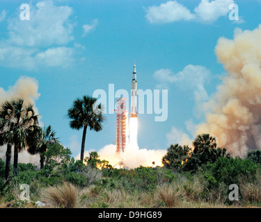 The Apollo 16 space vehicle is launched from Kennedy Space Center. Stock Photo