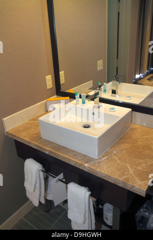 Las Vegas Nevada,Downtown,Plaza Hotel & Casino,hotel,guest room,suite,bathroom,sink,vanity,NV130329005 Stock Photo