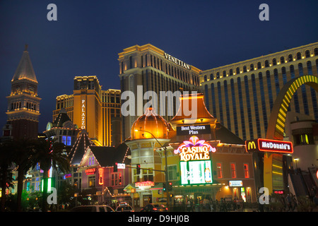 Las Vegas Nevada,The Strip,South Las Vegas Boulevard,McDonald's,burgers,hamburgers,fast food,restaurant restaurants dining cafe cafes,The Venetian,Cas Stock Photo