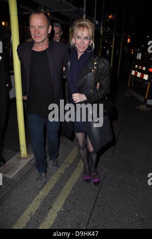 Sting, real name Gordon Sumner, and wife Trudie Styler outside The ...