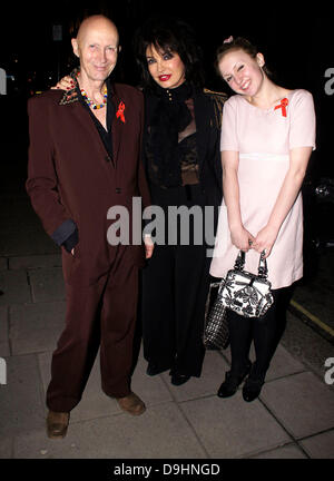 Richard O'Brien and guests ,  at the THT's Lighthouse Gala Auction at Christie's - Arrivals London, England -21.03.11 Stock Photo