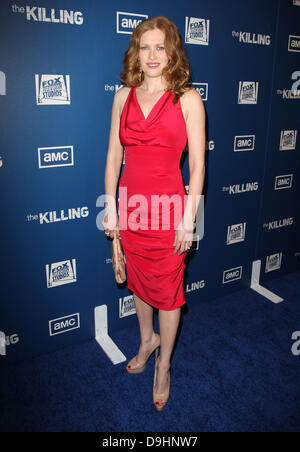 Mireille Enos Premiere Of AMC's Series 'The Killing' held at the Harmony Gold Theater Los Angeles, California - 21.03.11 Stock Photo