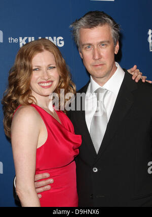 Mireille Enos; Alan Ruck Premiere Of AMC's Series 'The Killing' held at the Harmony Gold Theater Los Angeles, California - 21.03.11 Stock Photo