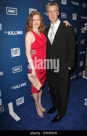 Mireille Enos; Alan Ruck Premiere Of AMC's Series 'The Killing' held at the Harmony Gold Theater Los Angeles, California - 21.03.11 Stock Photo