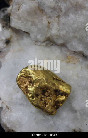 Natural Alaskan (USA) Placer Gold Nugget Stock Photo