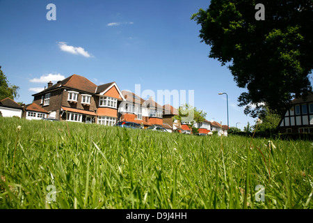 Suburban housing on Midholm in the Barn Hill area of Wembley Park, London, UK Stock Photo