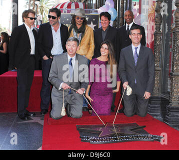 Javier Bardem, Johnny Depp, Penelope Cruz and Guests  Penelope Cruz receives a star on the Hollywood Walk of Fame, held on Hollywood Boulevard  Los Angeles, California - 01.04.11 Stock Photo