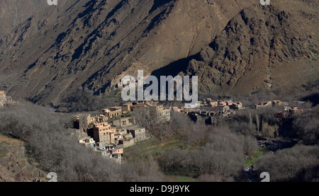 Trekking in Morocco near Imlil Stock Photo