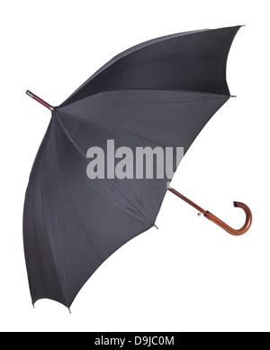 umbrella black closeup on white background Stock Photo