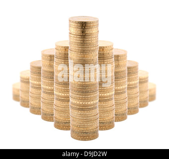 Coins diagram isolated on white Stock Photo