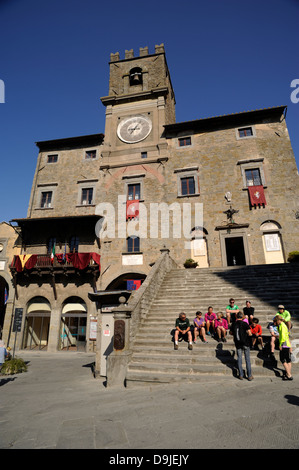 Italy, Tuscany, Cortona, palazzo comunale, town hall Stock Photo