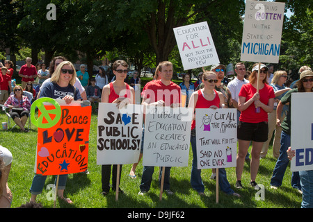 Rally to Save Public Schools Stock Photo